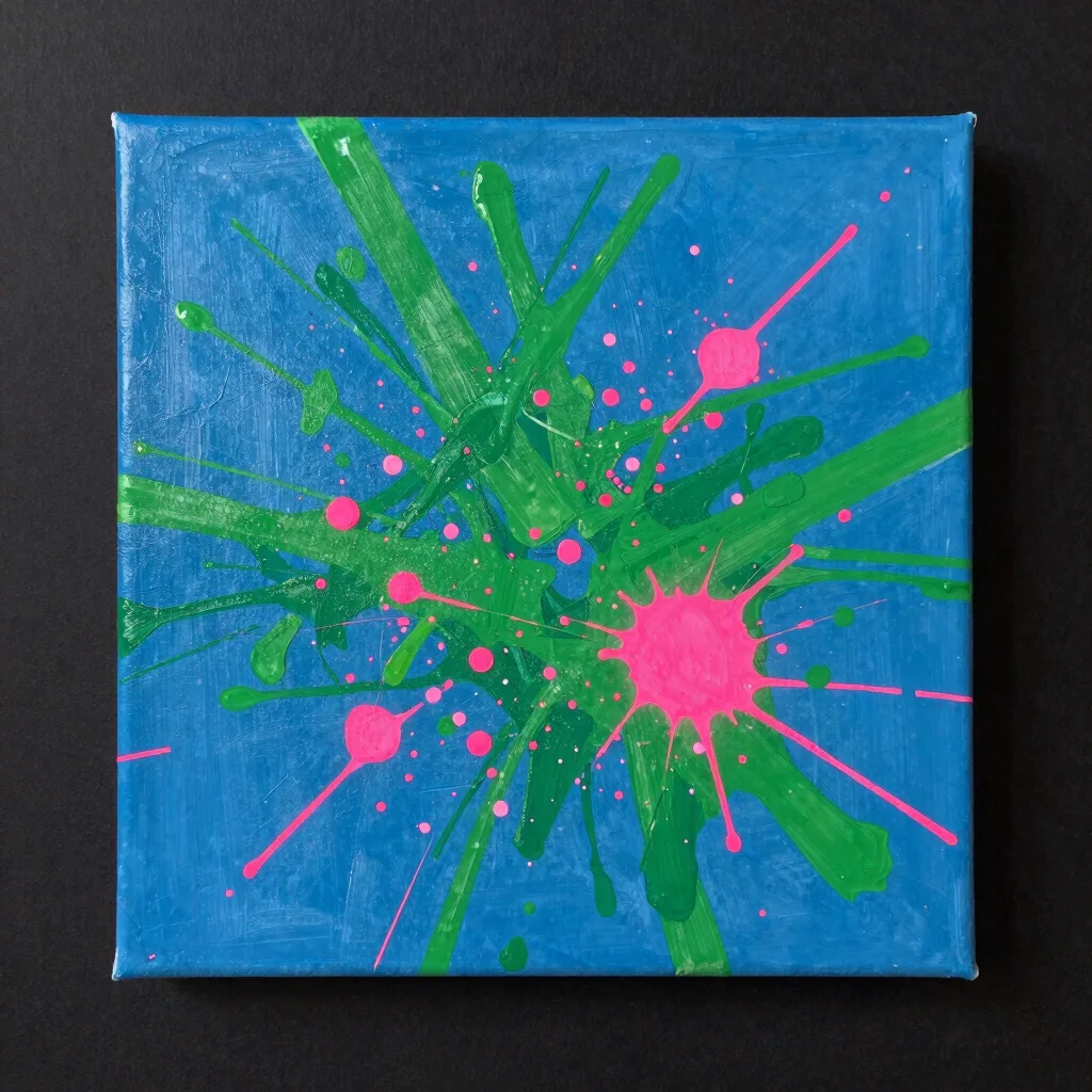 Toile Neon Chaos